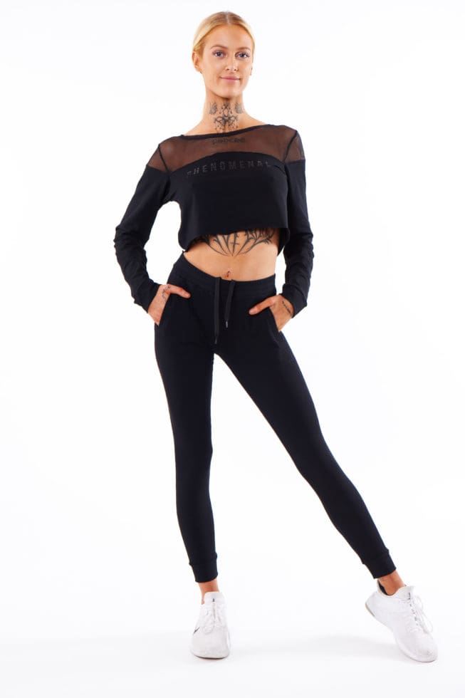 Gym Wear Sale - Women's Luxe Activewear Leisure Set - Black