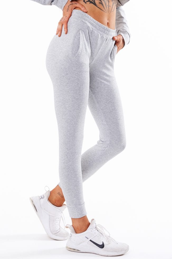 Gym Wear Sale - Women's Luxe Activewear Leisure Set - Grey