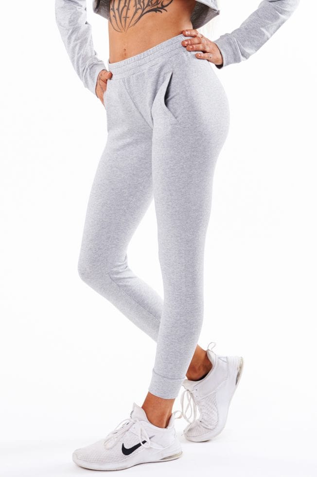 Gym Wear Sale - Women's Luxe Activewear Leisure Set - Grey