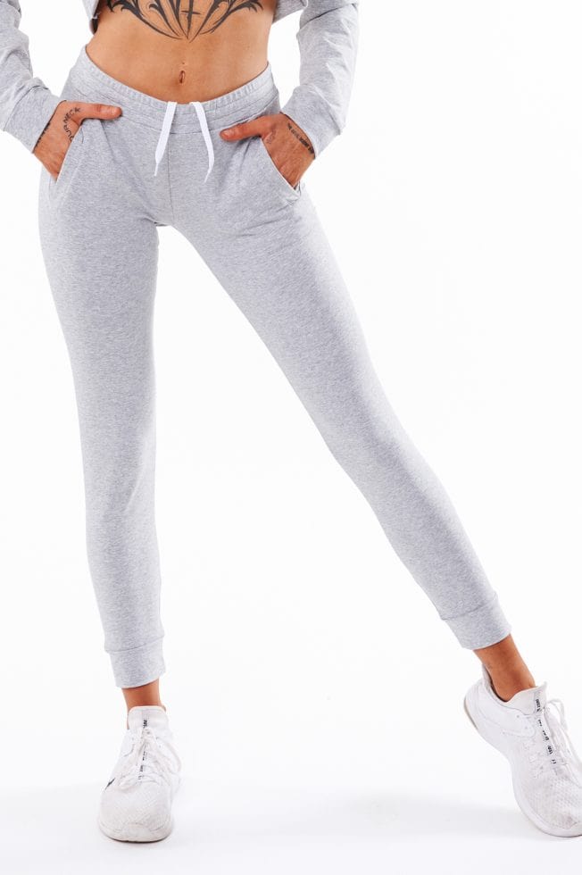 Gym Wear Sale - Women's Luxe Activewear Leisure Set - Grey
