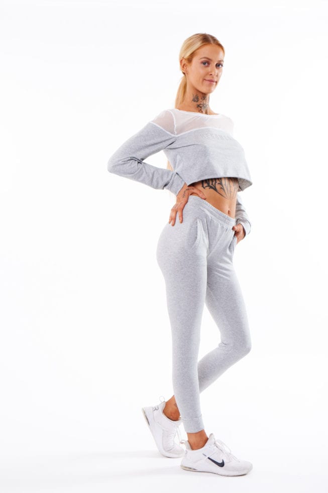 Gym Wear Sale - Women's Luxe Activewear Leisure Set - Grey