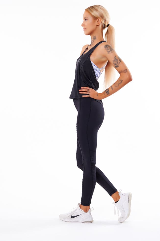 Gym Wear Sale - Mezmerize Tank Crop - Black