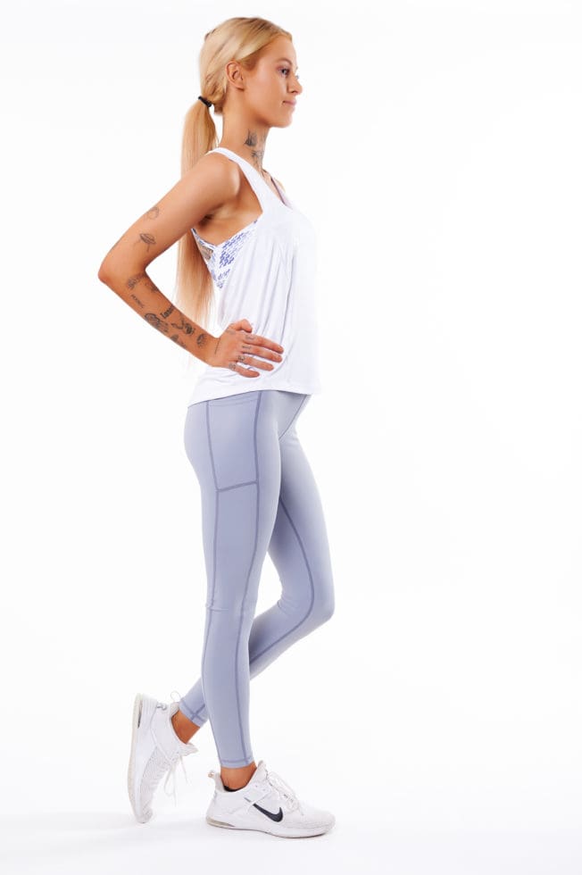 Gym Wear Sale - Mezmerize Tank Crop - White