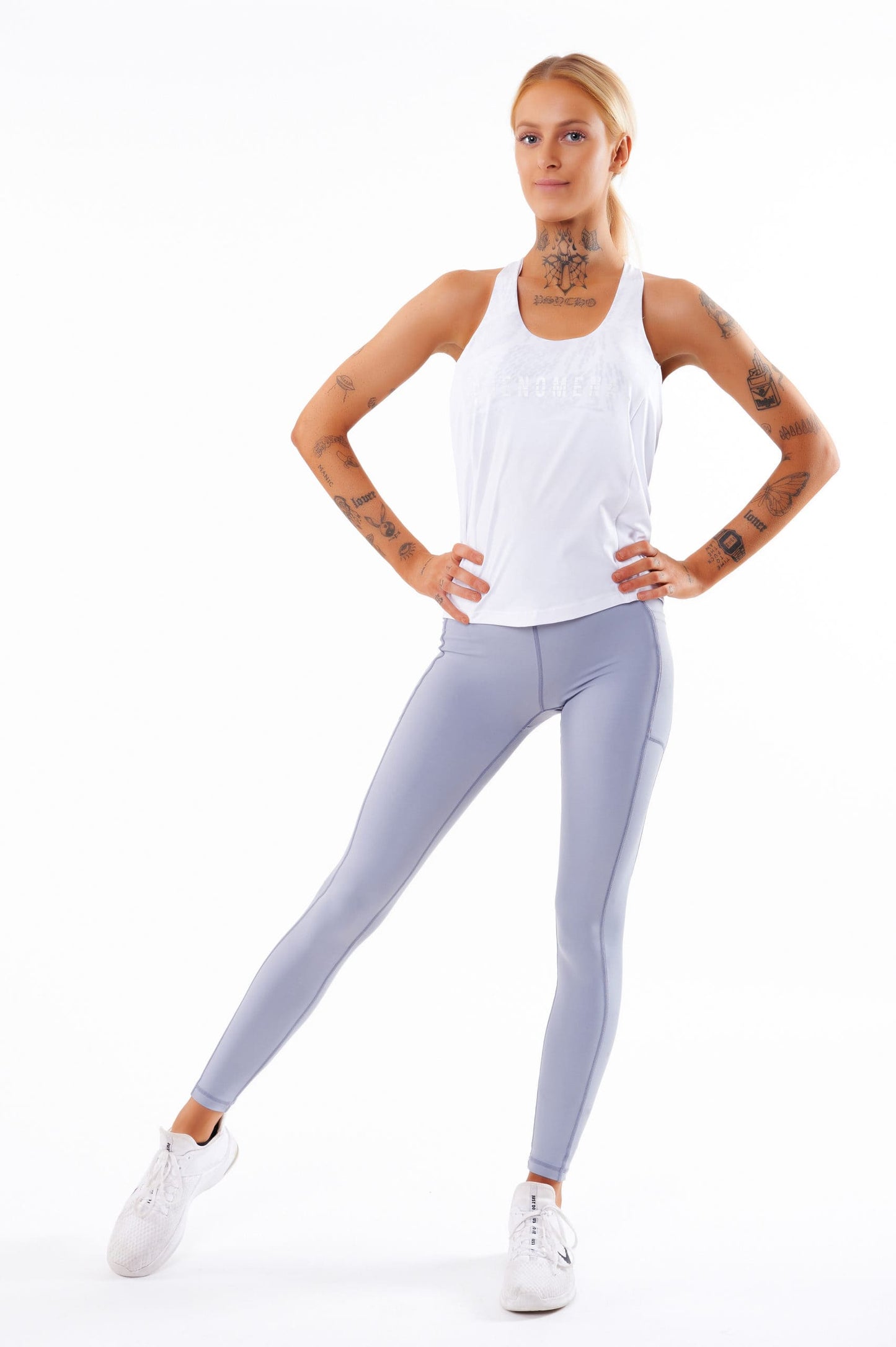 Gym Wear Sale - Mezmerize Tank Crop - White